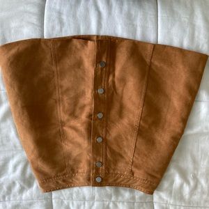 Brown mini skirt